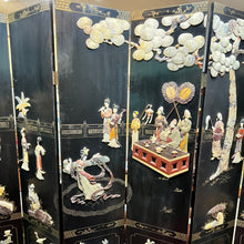 Load image into Gallery viewer, Folding Screen w Carved Stone