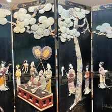 Load image into Gallery viewer, Folding Screen w Carved Stone