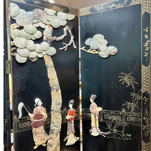 Load image into Gallery viewer, Folding Screen w Carved Stone