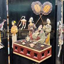 Load image into Gallery viewer, Folding Screen w Carved Stone