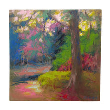 Load image into Gallery viewer, Colorful landscape painting with a tree-lined path and bright foliage.