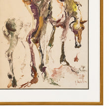 Load image into Gallery viewer, Close-up detail of Cavalla e Puledro highlighting the mare and foal.