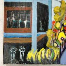 Load image into Gallery viewer, Lower left detail of Half Full 1569 highlighting brushwork and architectural forms.