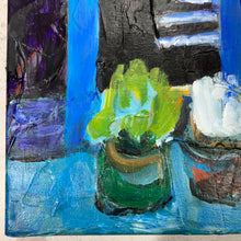 Load image into Gallery viewer, Detail of potted plant with expressive color and textured brushstrokes.