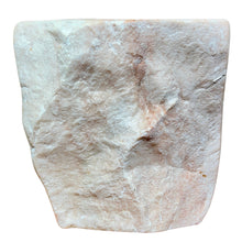 Load image into Gallery viewer, Detail of raw alabaster texture with visible natural inclusions and color variation.
