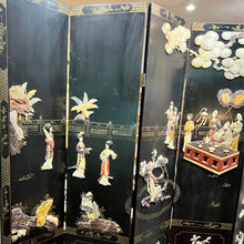 Load image into Gallery viewer, Folding Screen w Carved Stone