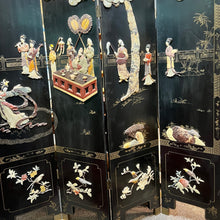 Load image into Gallery viewer, Folding Screen w Carved Stone