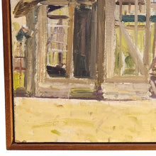 Load image into Gallery viewer, Lower left corner showing frame detail and grassy foreground with loose brushwork.