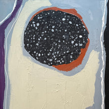 Load image into Gallery viewer, Detail of Cosmic #14 painting by Etta Levin showing layered paint, color transitions, and abstract forms.