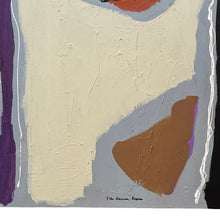 Load image into Gallery viewer, Detail view of Cosmic #14 acrylic painting showing signature detail..