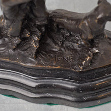 Load image into Gallery viewer, Pierre-Jules Mene Bronze Hunter & Dog