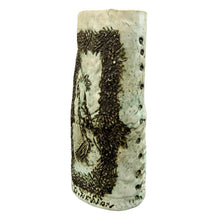 Load image into Gallery viewer, Side view of vase showing vertical form and textured surface.