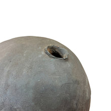 Load image into Gallery viewer, Detail of opening at top of pod emphasizing handmade form and firing marks.