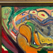 Load image into Gallery viewer, Detail of Marcia Schwan abstract painting showing artist signature and surrounding brushwork.