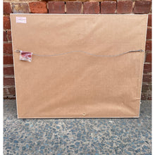 Load image into Gallery viewer, Back of artwork showing paper backing, framing, and hanging hardware.