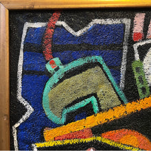 Load image into Gallery viewer, Corner detail of Marcia Schwan abstract painting showing composition and frame edge.