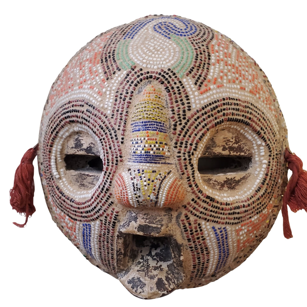 Pair of Beaded African Tribal Masks