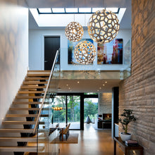 Load image into Gallery viewer, David Trubridge 31" Yellow "Coral" Pendant, New in Box