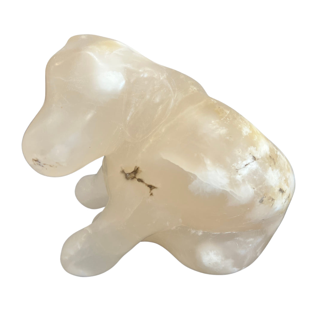 Carolyn Brandt Carved Alabaster Dog