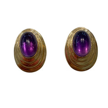 Load image into Gallery viewer, Amethyst Cabachon Earrings
