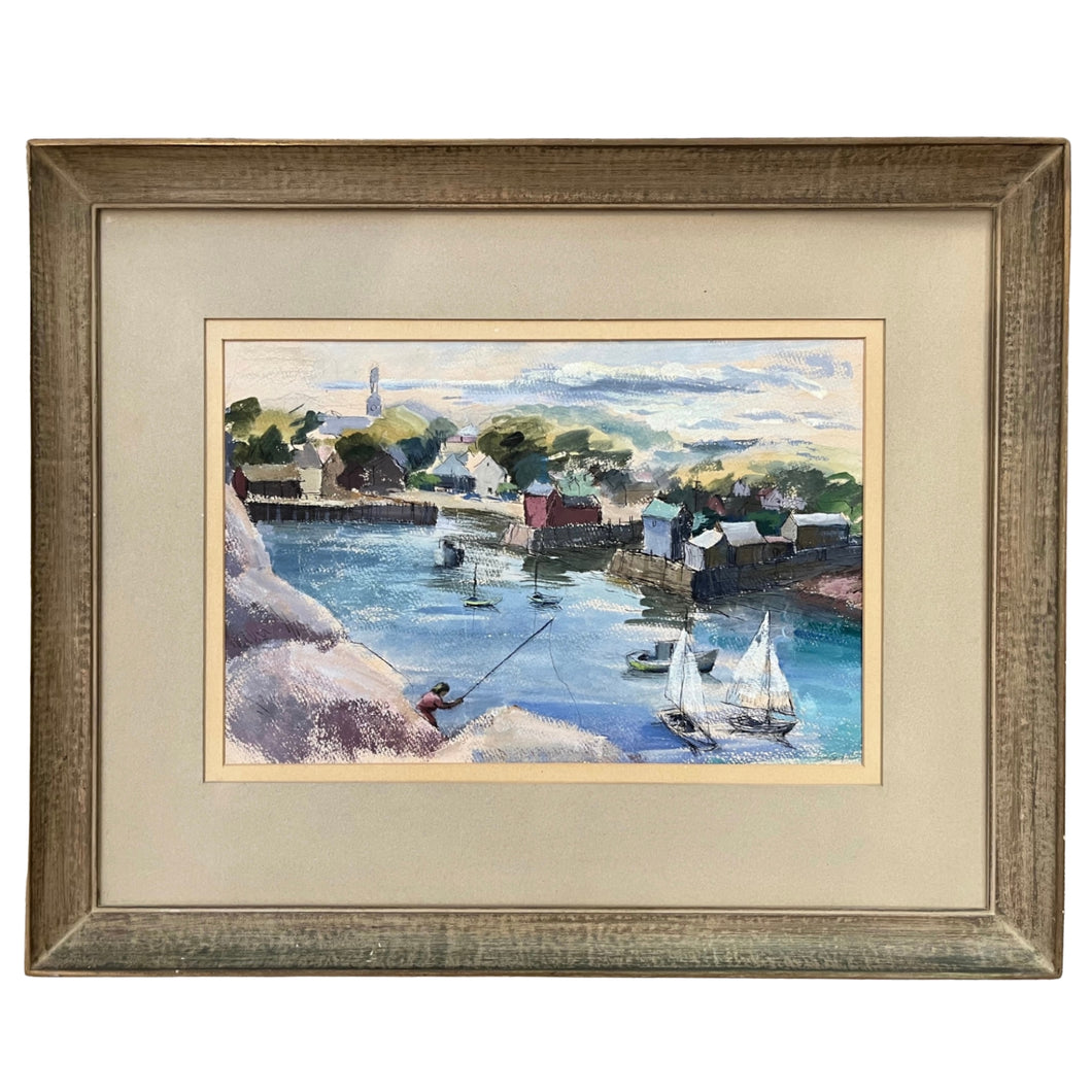 Signed Sally Sargent (Turner), Harbour Scene