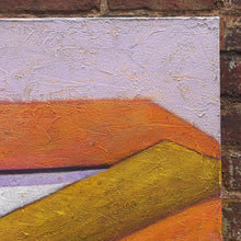Load image into Gallery viewer, Detail of Aina Nergaard acrylic painting showing color blocking and compositional structure.

