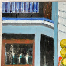 Load image into Gallery viewer, Upper left detail of Half Full 1569 showing layered color and geometric structure.
