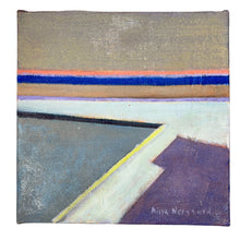 Load image into Gallery viewer, An abstract acrylic painting on canvas by Aina Nergaard, featuring geometric shapes in a balanced composition with a focus on form and color.
