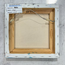 Load image into Gallery viewer, Back of painting showing canvas, stretcher, and framing details.

