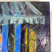 Load image into Gallery viewer, Detail and texture of upper right corner of painting.
