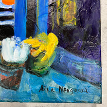 Load image into Gallery viewer, Zoomed view of artist signature in lower corner of Aina Nergaard painting.
