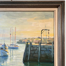 Load image into Gallery viewer, Close-up of Al Rossi Lone Seagull painting showing frame, matting, and painted surface detail.
