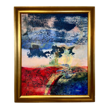 Load image into Gallery viewer, Abstract oil painting by Carlos “Sueños” Ortiz, 1987, featuring layered color fields and expressive composition.
