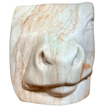 Load image into Gallery viewer, Close-up of facial features emphasizing subtle expression and natural stone coloration.
