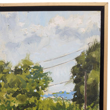 Load image into Gallery viewer, Close-up of upper right corner showing wood frame detail.
