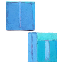 Load image into Gallery viewer, Pair of acrylic on board paintings “Grey Ground” shown together.
