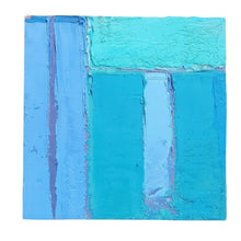 Load image into Gallery viewer, Close-up of “Grey Ground” panel 2 showing blue and teal abstract composition.
