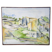 Load image into Gallery viewer, Painting of a landscape with a building and natural scenery
