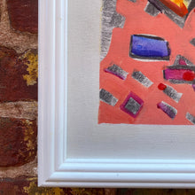 Load image into Gallery viewer, Close-up of painting edge and white frame showing presentation and surface detail.
