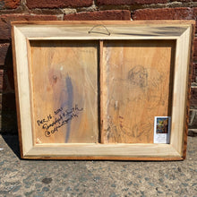 Load image into Gallery viewer, Back of painting showing canvas, stretcher, and artist signature on reverse.
