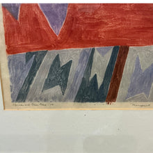 Load image into Gallery viewer, Corner detail of Sally Turner Herman and Elia’s Place showing composition and handwritten title in lower margin reading Herman and Elia’s Place - ’74.
