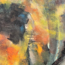 Load image into Gallery viewer, Close-up of abstract forms with layered yellow, orange, and black tones and soft, blurred transitions.

