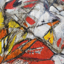 Load image into Gallery viewer, Close-up of Z. Leon abstract painting showing textured surface, layered paint, and gestural brushwork.
