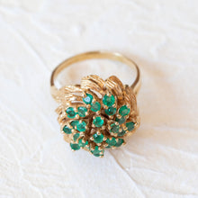 Load image into Gallery viewer, gold emerald ring
