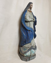 Load image into Gallery viewer, 19th C. 26&quot; Wooden Virgin Mary Statue
