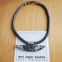Load image into Gallery viewer, Terri Logan River Stone Necklace with Sterling Silver Snake Chain
