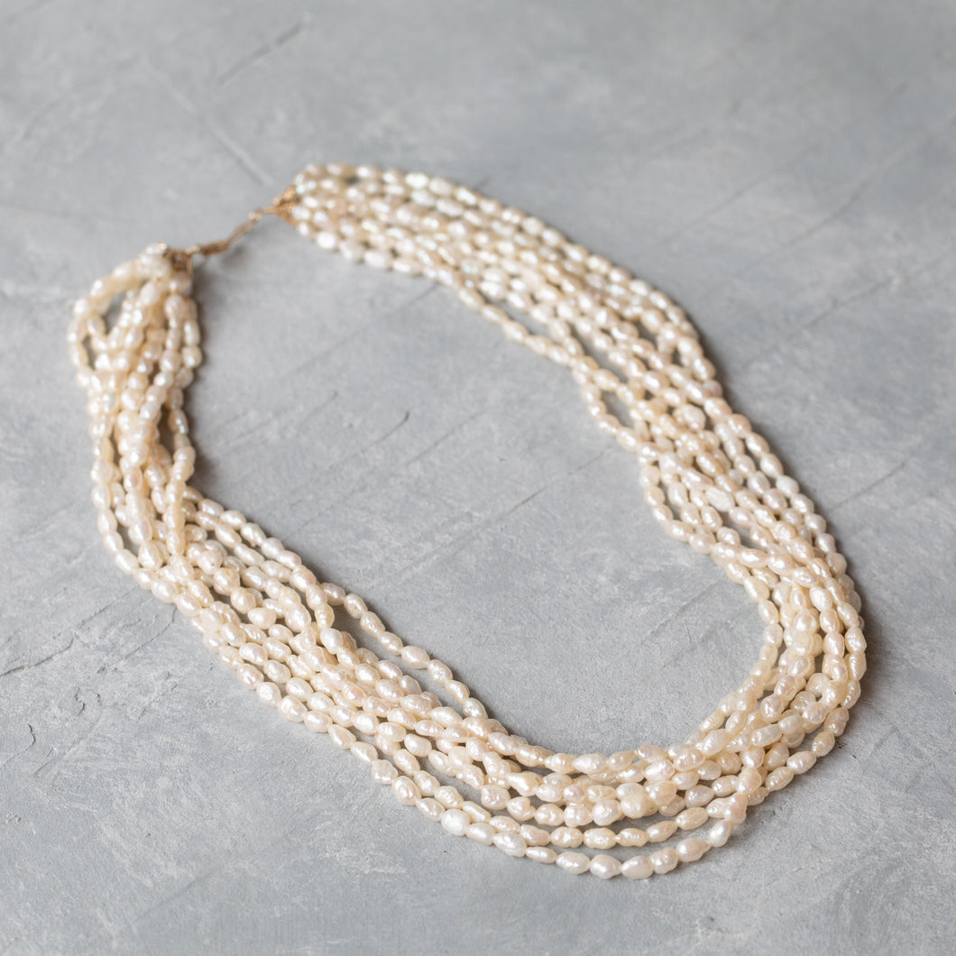 Freshwater Pearl Necklace Gold Clasp