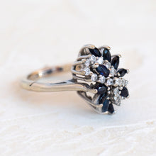 Load image into Gallery viewer, sapphire diamond infinity ring
