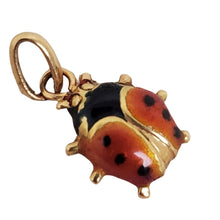 Load image into Gallery viewer, 18K Gold &amp; Enamel Lady Beetle Charm
