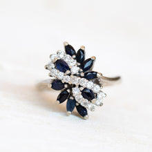 Load image into Gallery viewer, sapphire diamond infinity ring
